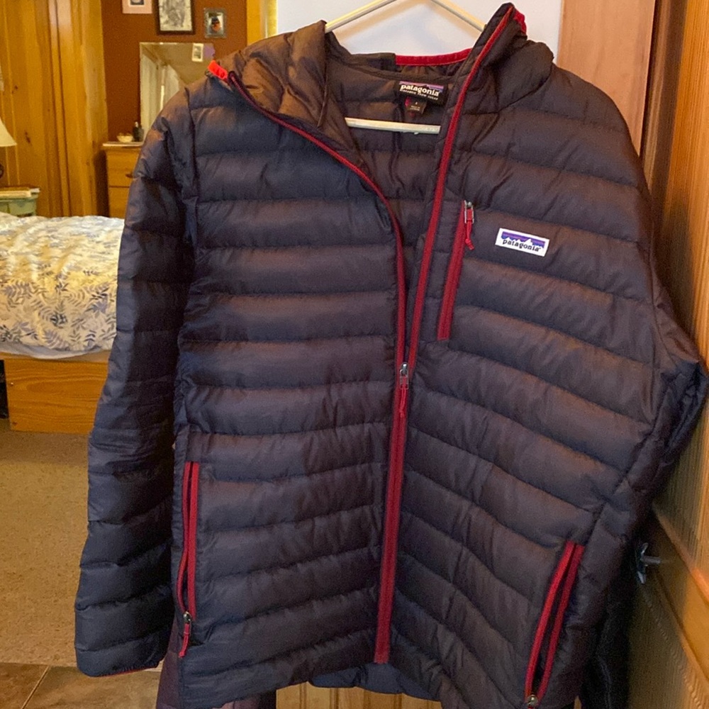 Patagonia gray sugar down hoodie